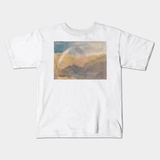 Crichton Castle (Mountainous Landscape with a Rainbow) by J.M.W. Turner Kids T-Shirt